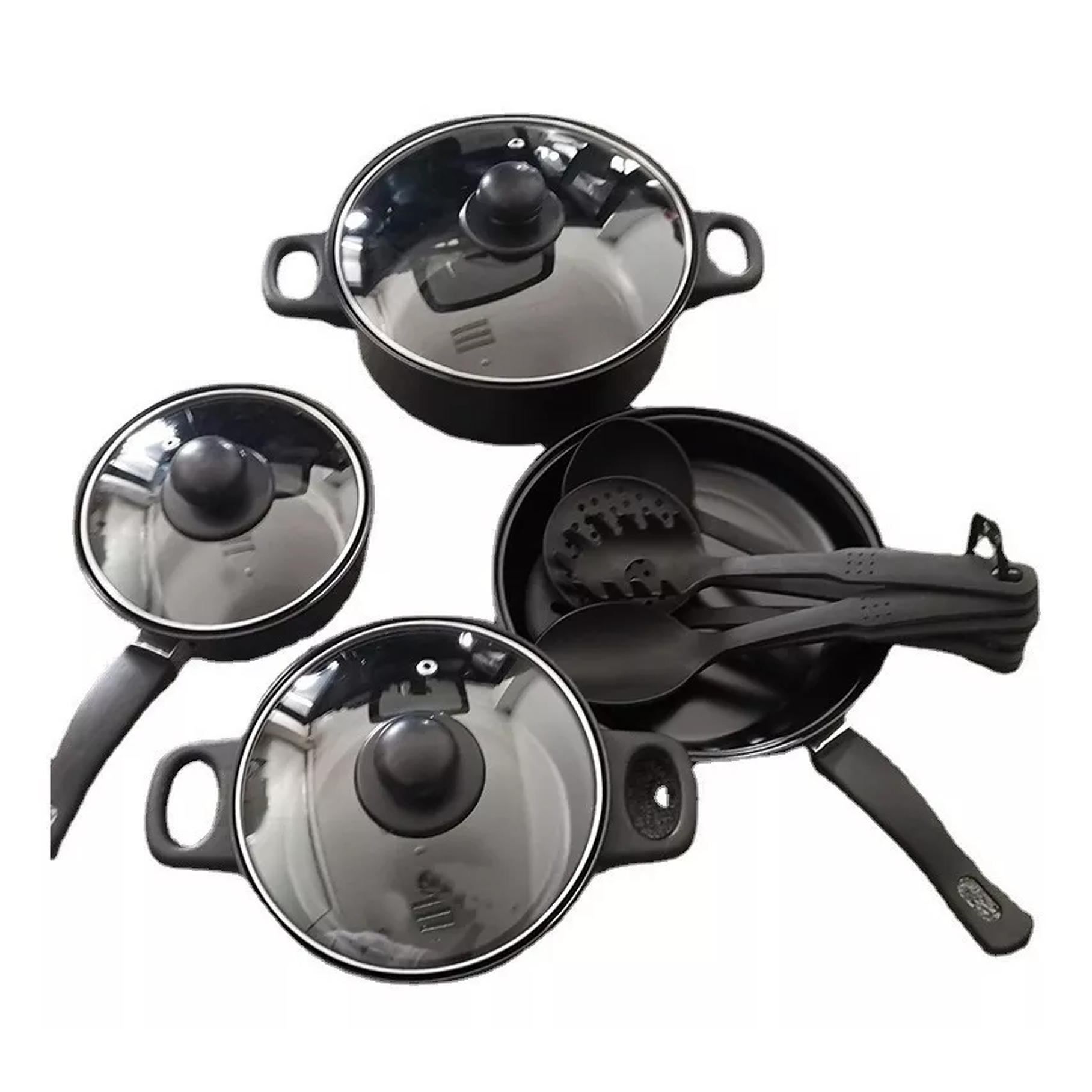 Juego Ollas Utensilios Cocina Antiadherente 13 Piezas  3