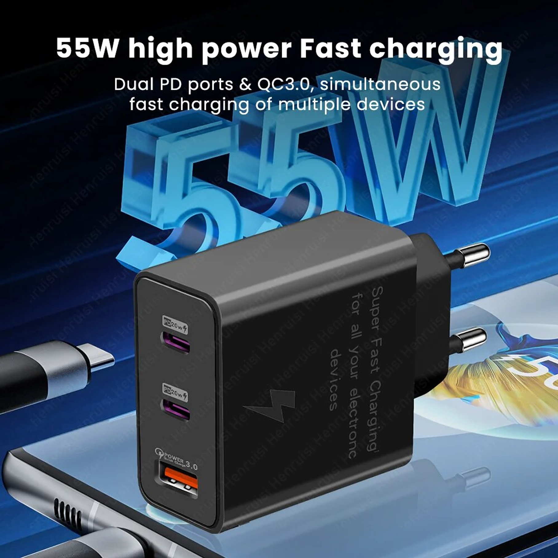 Cargador Adaptador Compatible Samsung Tipo-c 55w  2