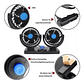 Ventilador De Automóvil Doble Turbo 12v 360º 2 Velocidades - Miniatura 5