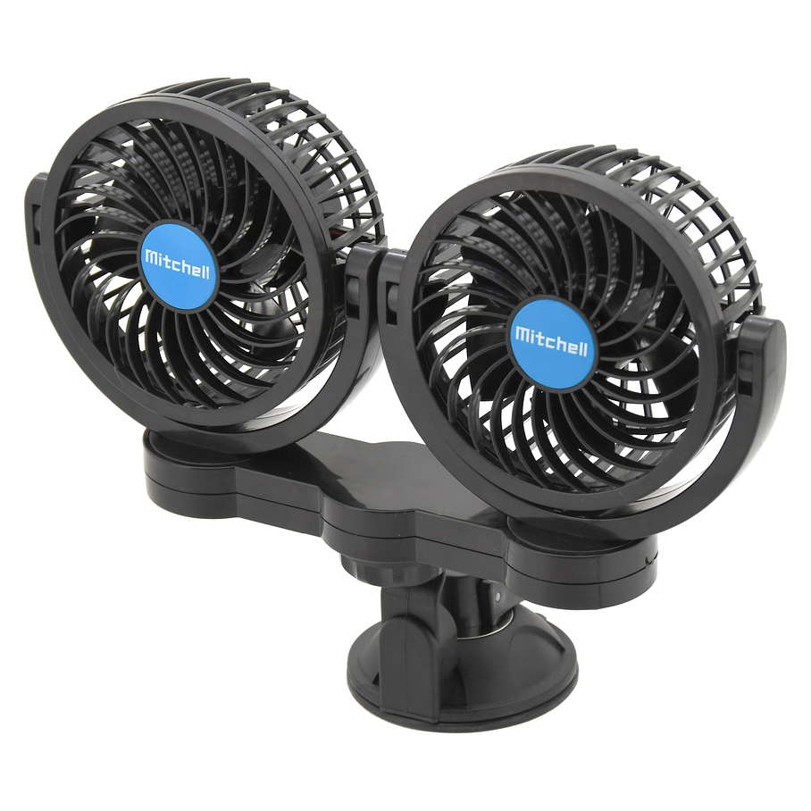 Ventilador De Automóvil Doble Turbo 12v 360º 2 Velocidades 2