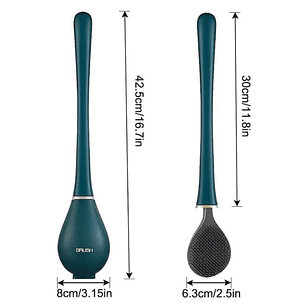 Cepillo de Silicona para Lavado de Inodoro con Soporte