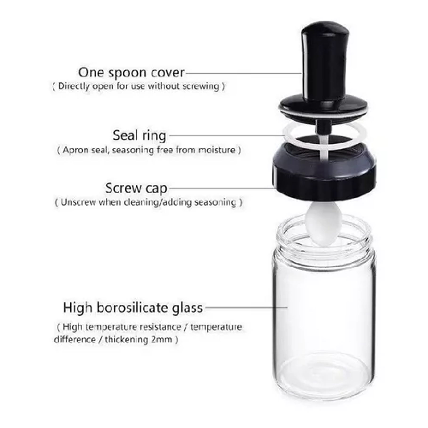 Set 6 Especieros Condimento Giratorio 360 Dosificador Cocina 6