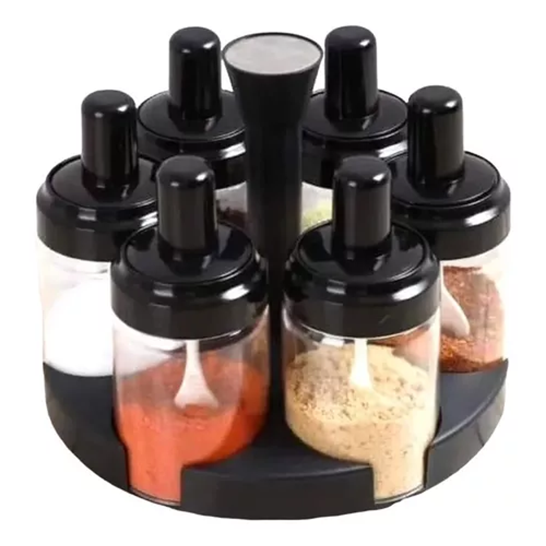 Set 6 Especieros Condimento Giratorio 360 Dosificador Cocina 1