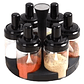 Set 6 Especieros Condimento Giratorio 360 Dosificador Cocina - Miniatura 1