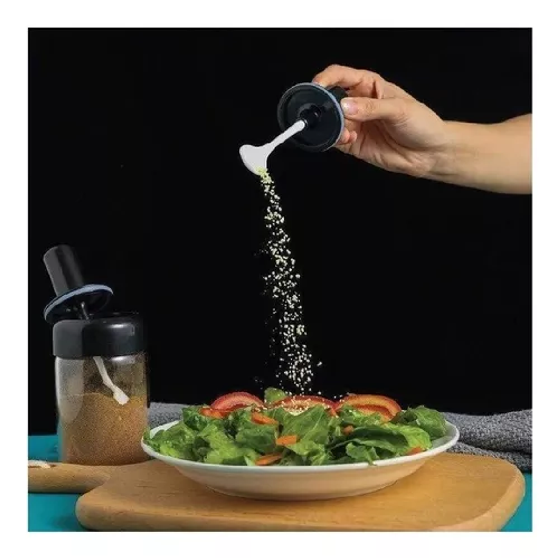 Set 6 Especieros Condimento Giratorio 360 Dosificador Cocina 7