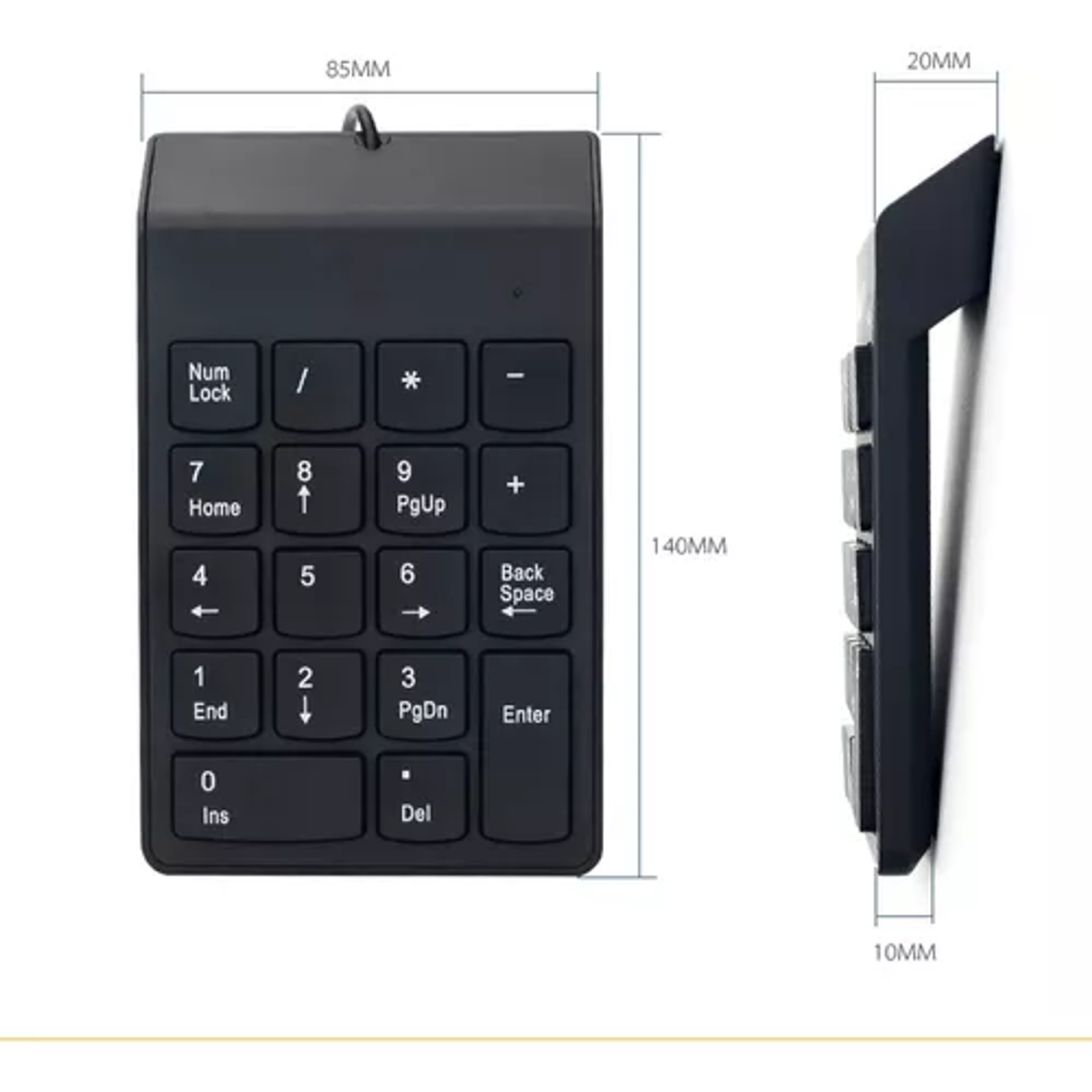 Teclado Numérico Usb Notebook Alámbrico Gk 3