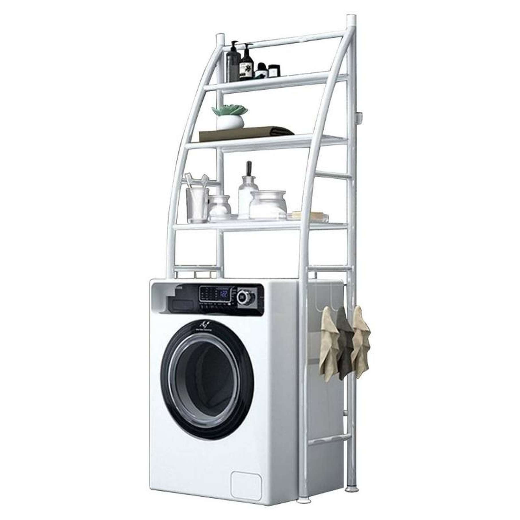 Organizador Repisa Estante Lavadora Baño Metálico Rack Color Blanco 1
