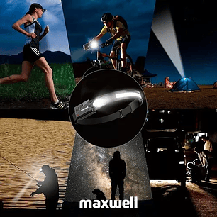 Linterna Frontal Luz Led Camping De Cabeza Maxwell