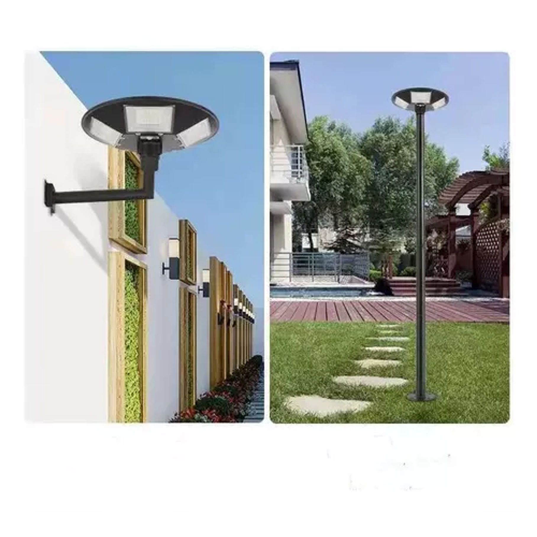 Foco Solar Led Ufo 500w Carcasa Negro Color Luz Fría Soporte 3