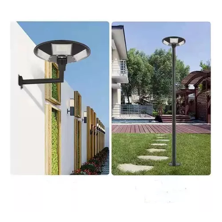 Foco Solar Led Ufo 500w Carcasa Negro Color Luz Fría Soporte 3