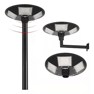 Foco Solar Led Ufo 500w Carcasa Negro Color Luz Fría Soporte