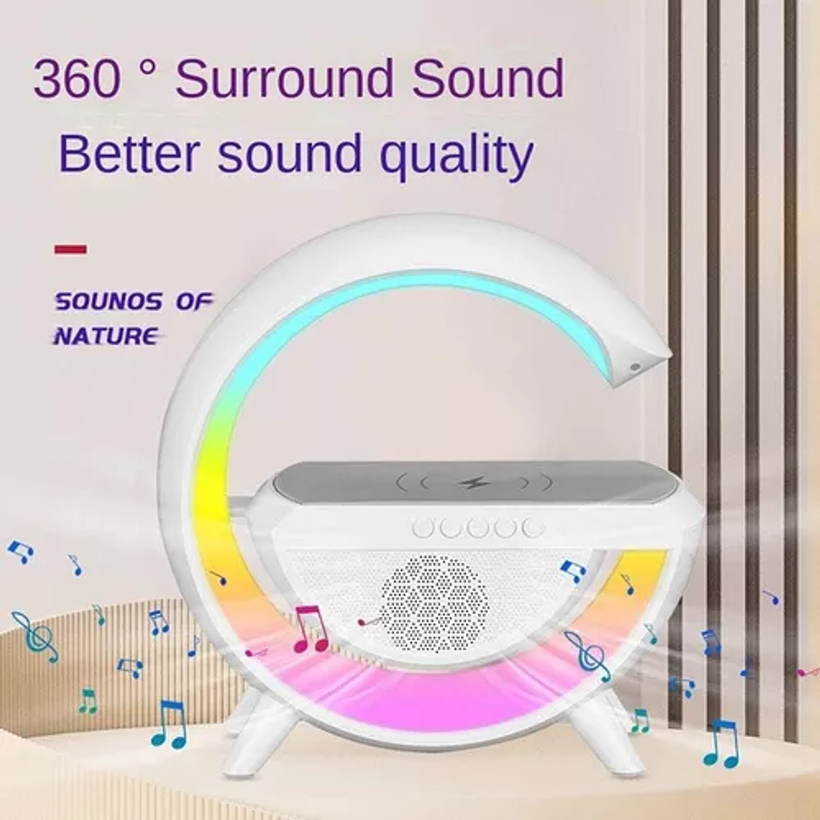 Cargador Inalambrico Parlante Bluetooth Lampara Usb Radio 3
