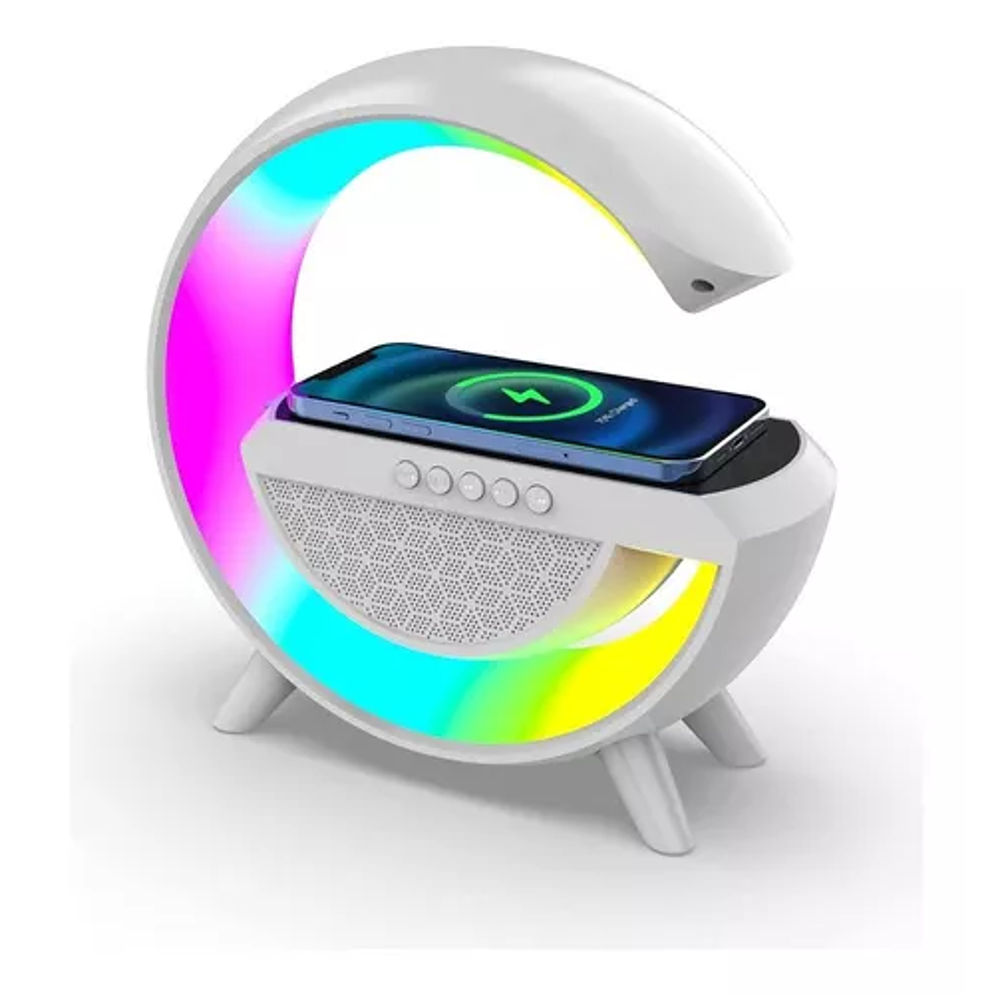 Cargador Inalambrico Parlante Bluetooth Lampara Usb Radio 1