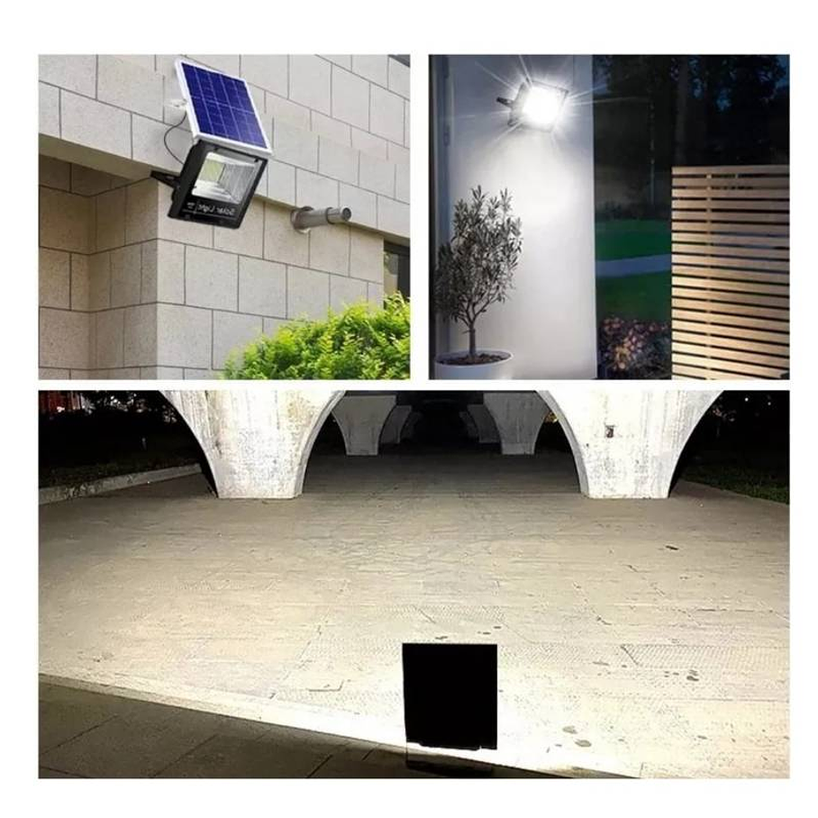 Foco Led Proyector Con Panel Solar 300w Control Remoto 5