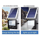 Foco Led Proyector Con Panel Solar 100w Control Remoto 3