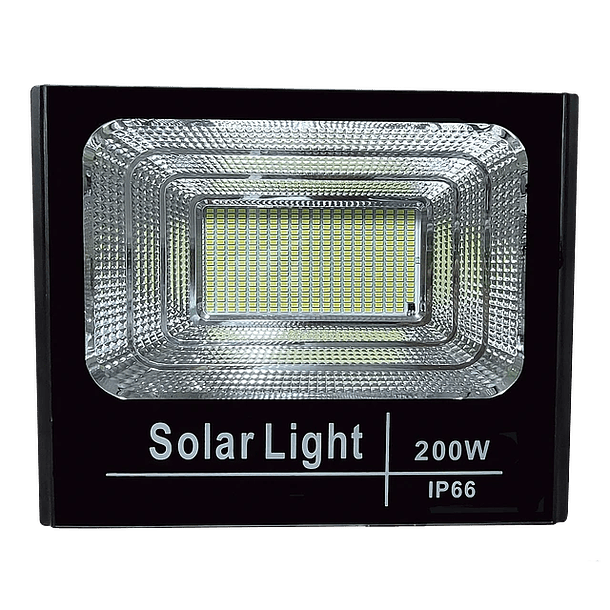 Foco Led Proyector Con Panel Solar 200w Control Remoto 1