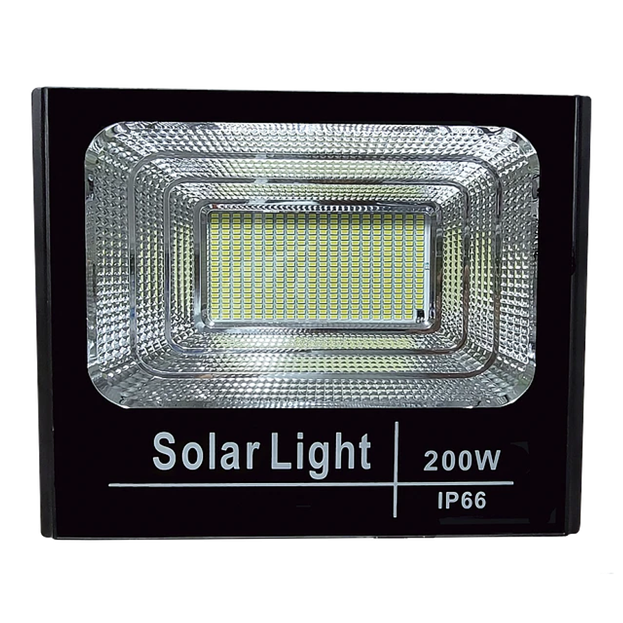 Foco Led Proyector Con Panel Solar 200w Control Remoto 1