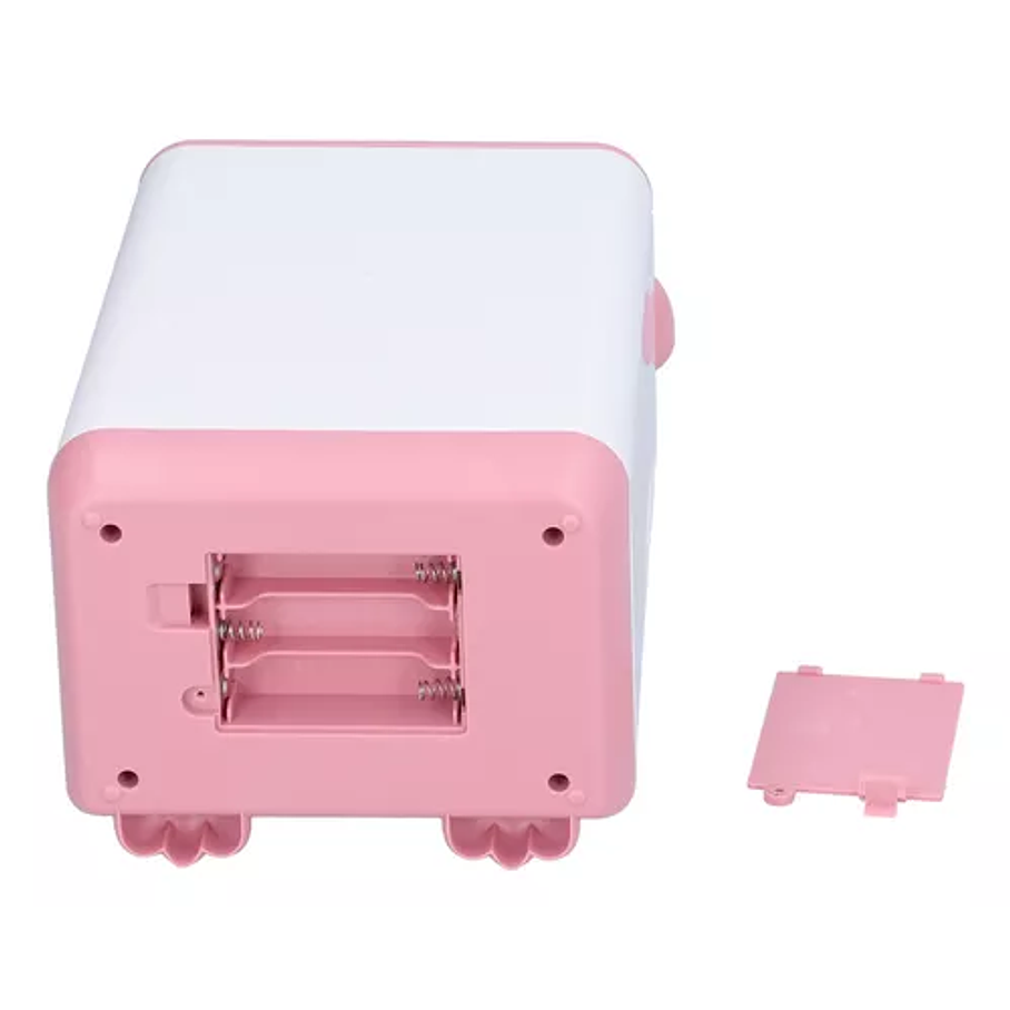 Alcancía Gato Ahorro Automática Contraseña Sonido Y Huella Rosa 3