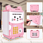 Alcancía Gato Ahorro Automática Contraseña Sonido Y Huella Rosa - Miniatura 5