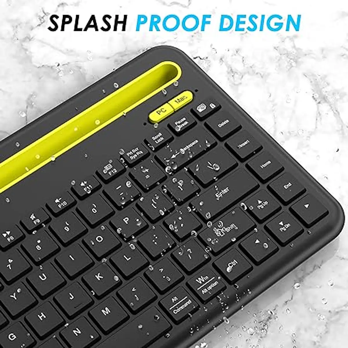 IClever Teclado Inalámbrico USB C, 2.4G Silencioso Ultra Delgado