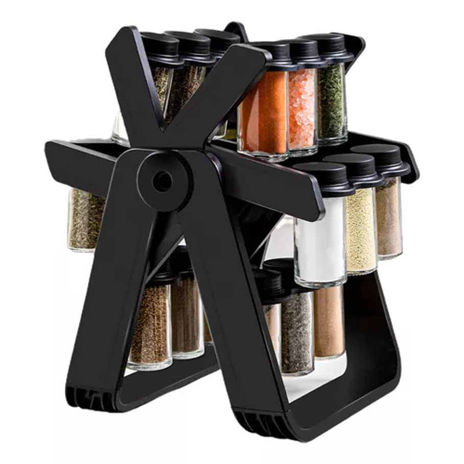 Juego De Botellas De Condimentos Con Rejilla Giratoria De 36 1