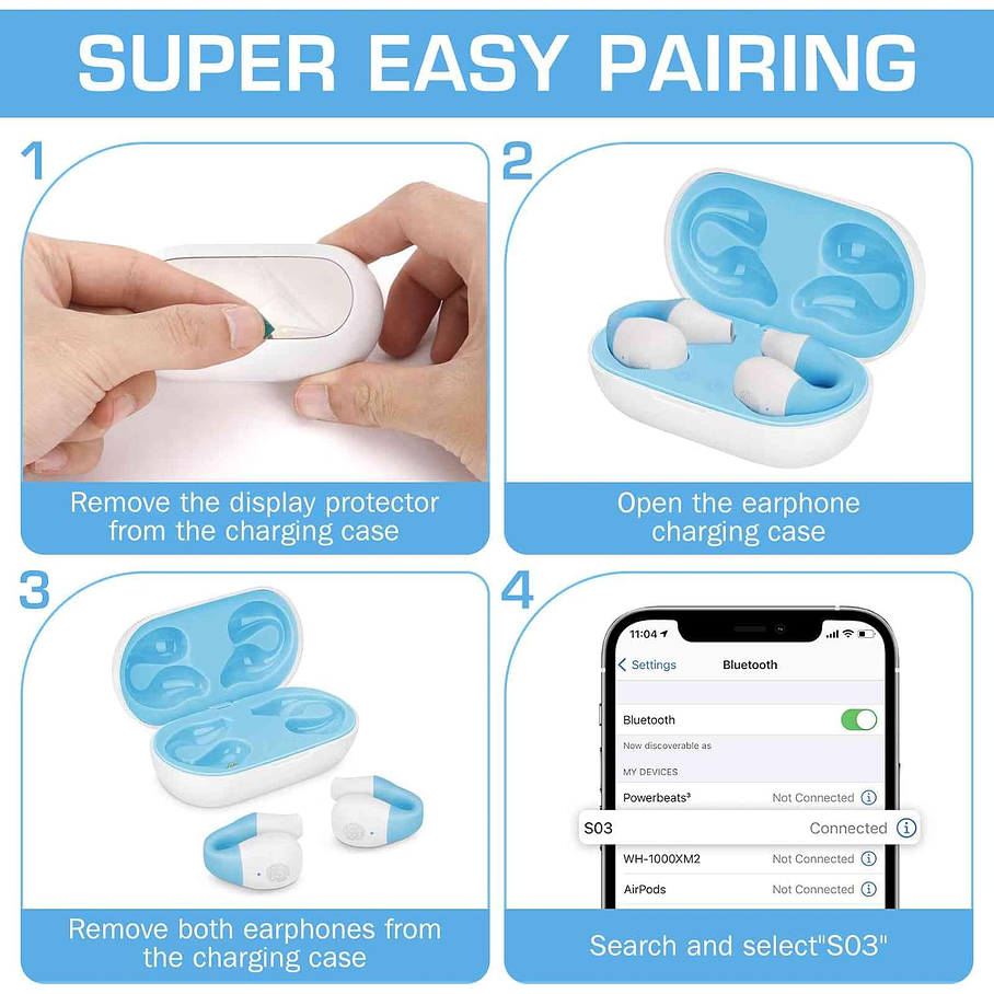 Auriculares Inalámbricos Con Clip Para La Oreja Negro  5