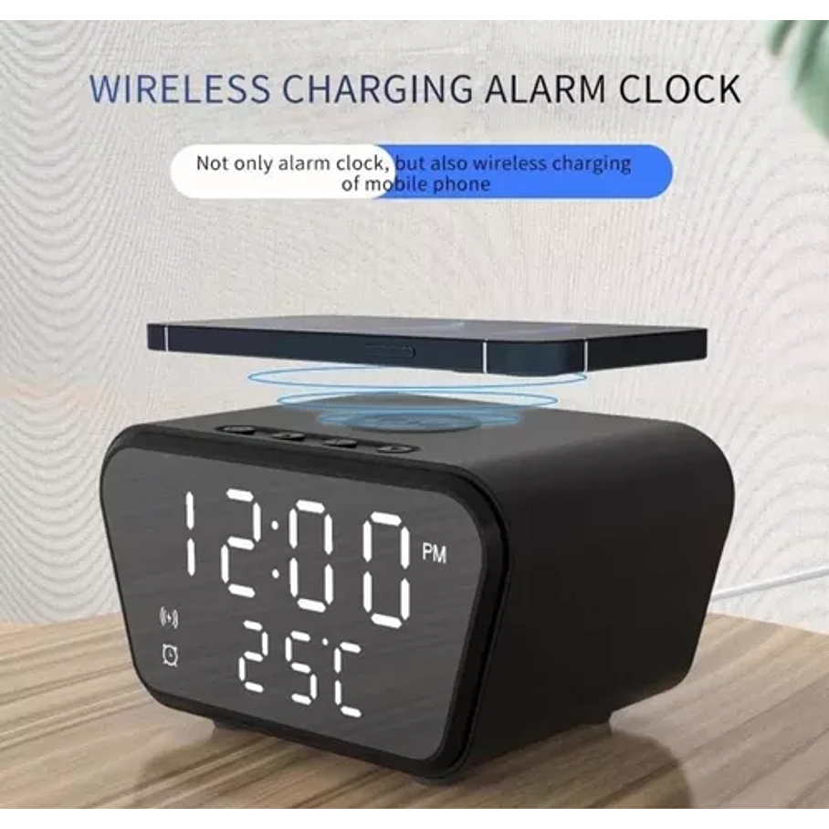 Reloj Despertador Con Cargador Inalámbrico Y Termometro 5