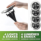 Luces Solares de Piso Luz LED Con Estancada Pack 4u - Miniatura 2