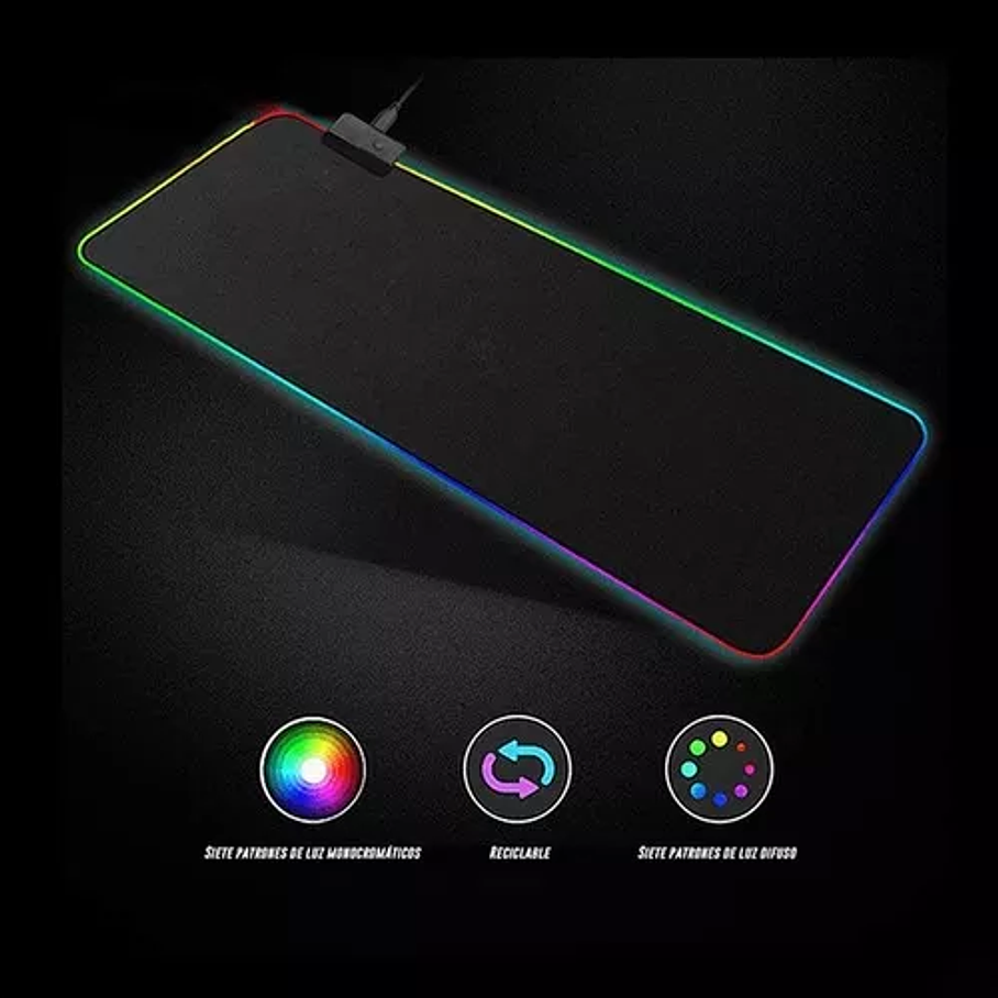 Mouse Pad Gamer Antideslizante Con Luz Led 78x30cm Excelente 4