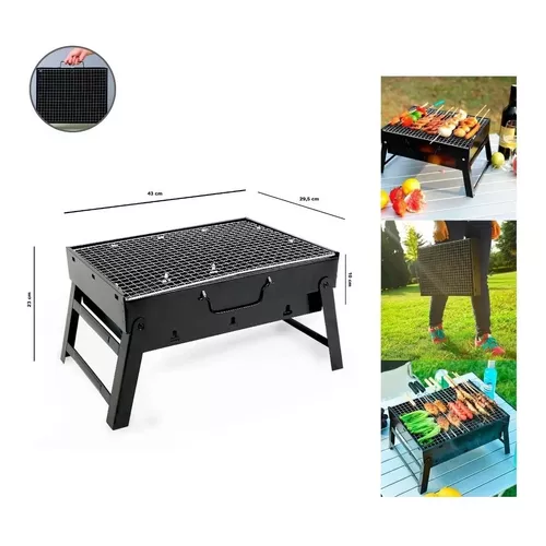Mini Parrillera Portatil A Carbon Asados Mini Parrillera 3