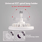 Ventiladores De Techo Led Con Control Remoto De Luz Soquete Movible  - Miniatura 3