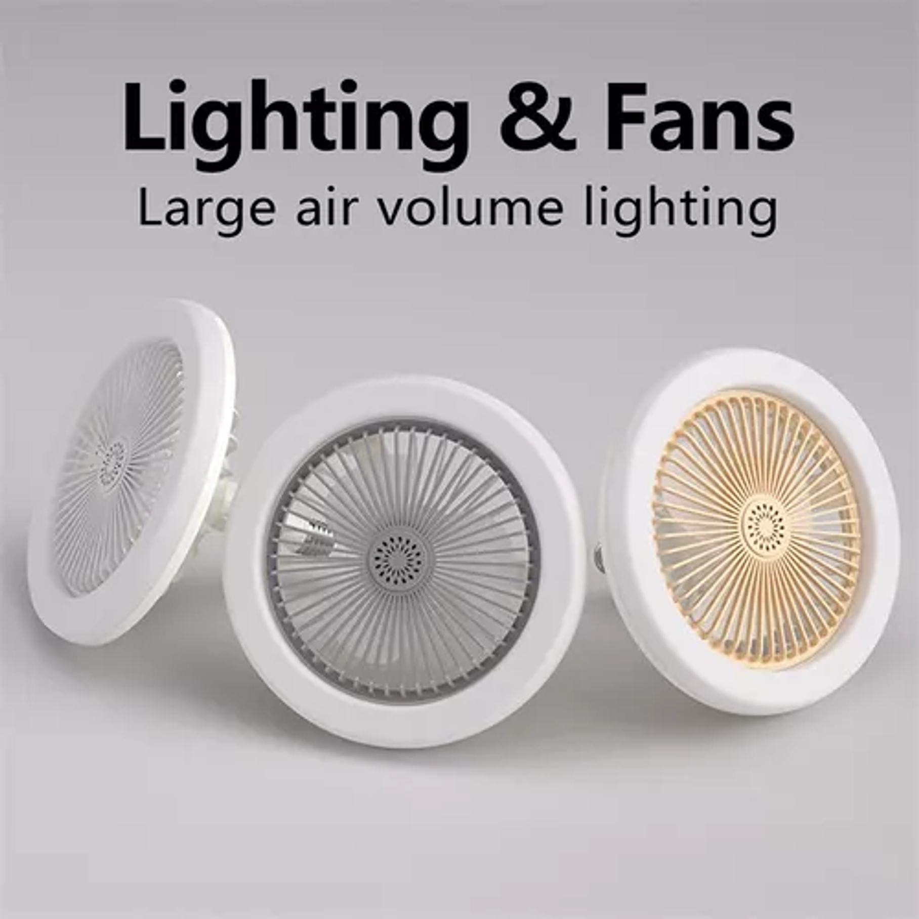Ventiladores De Techo Led Con Control Remoto De Luz Soquete Movible  2