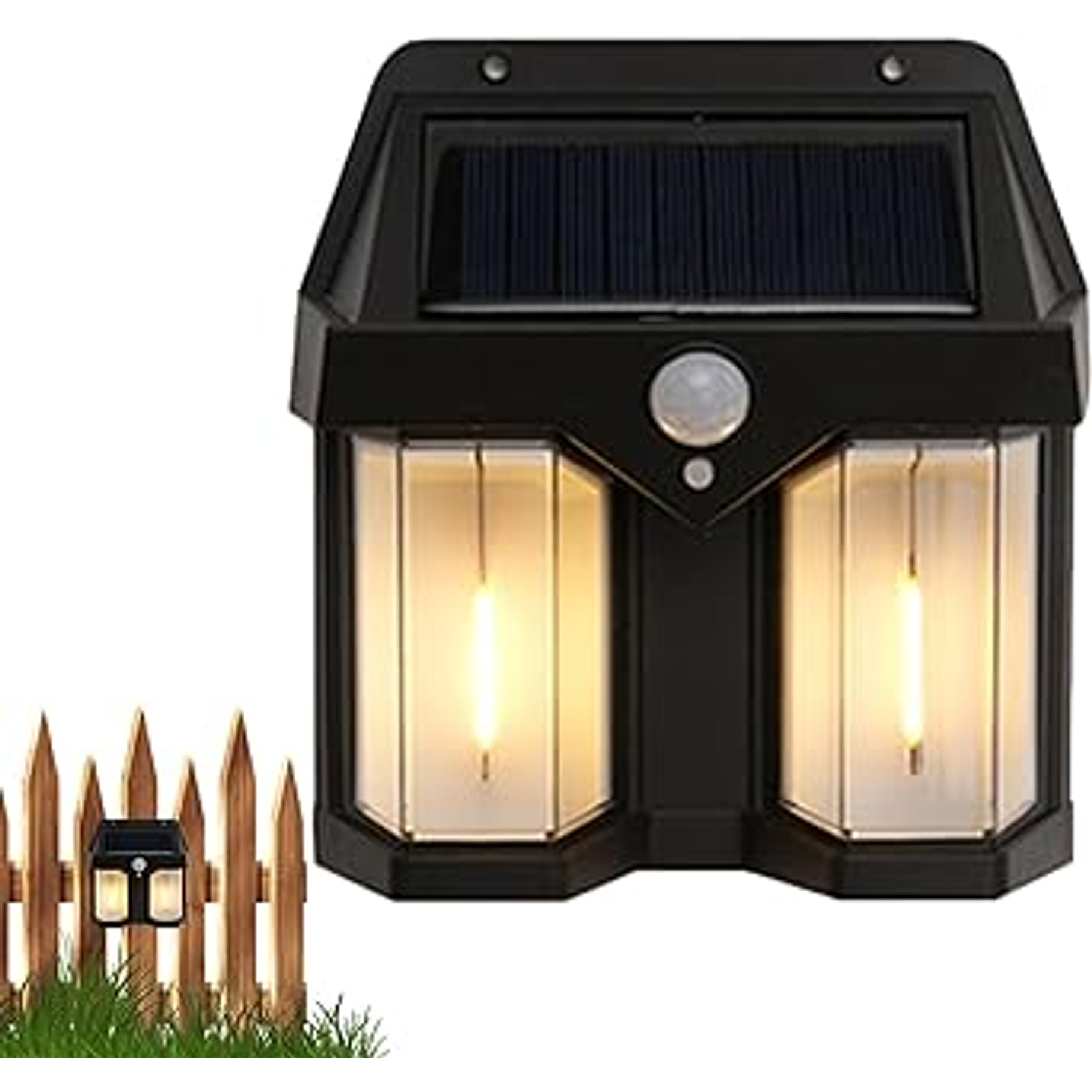 Lampara Solar Retro Estilo Farol Pared 1