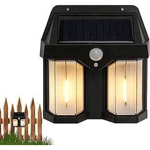 Lampara Solar Retro Estilo Farol Pared