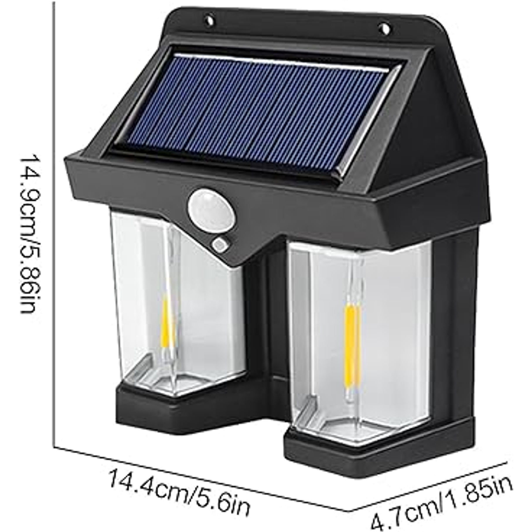 Lampara Solar Retro Estilo Farol Pared 2