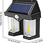 Lampara Solar Retro Estilo Farol Pared - Miniatura 2