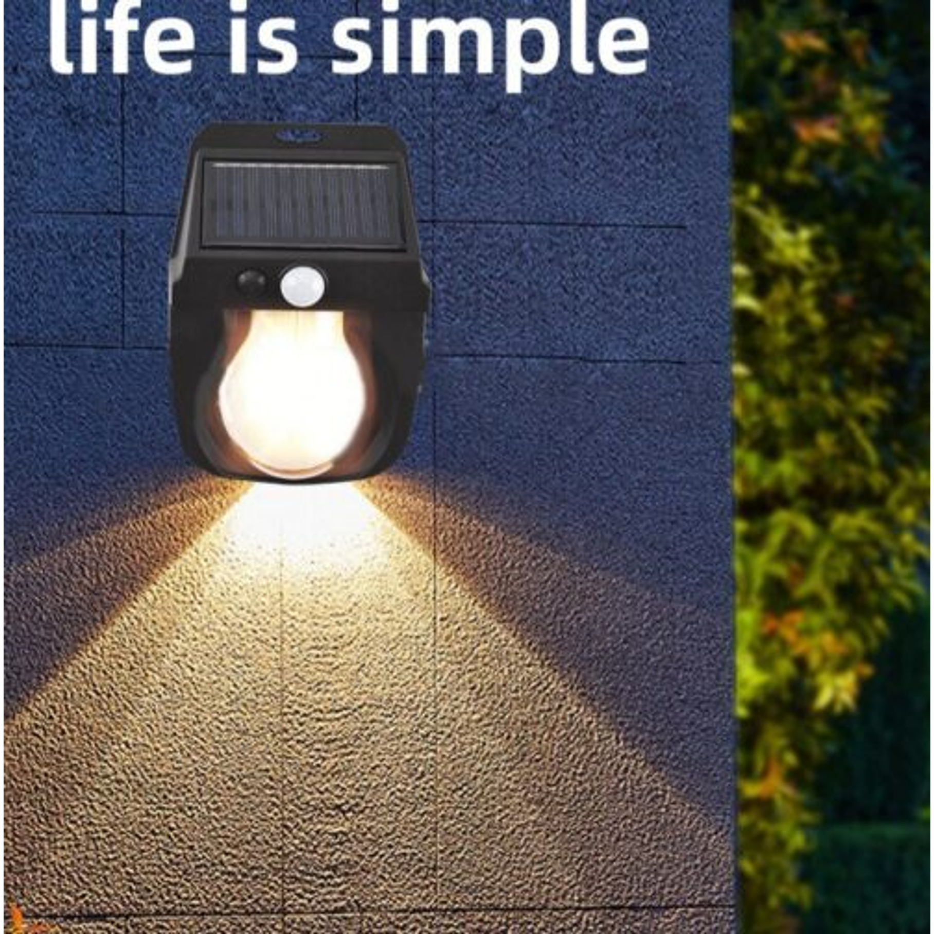 Luz led Solar exterior de Pared a Prueba de Agua  3