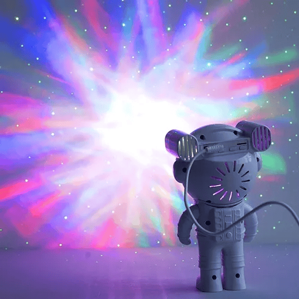 Astronauta Proyector Rgb Led Luces Galaxia Lámpara Parlante