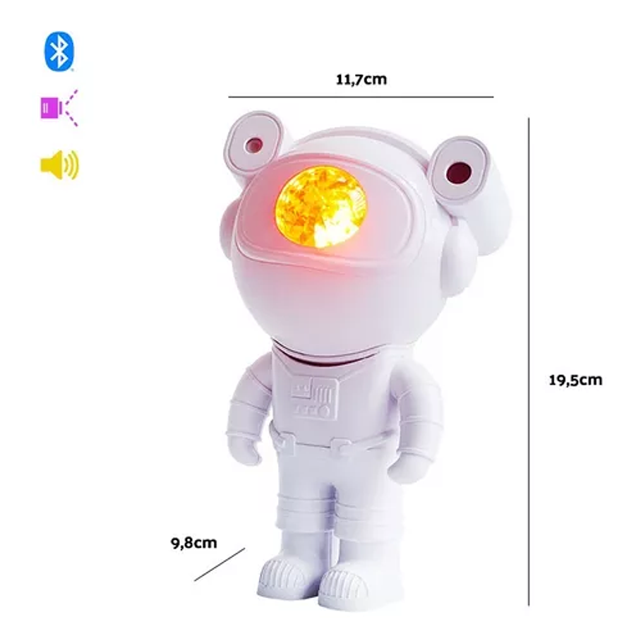 Lampara Astronauta Proyectora Galaxia Led Parlante Bluetooth 5