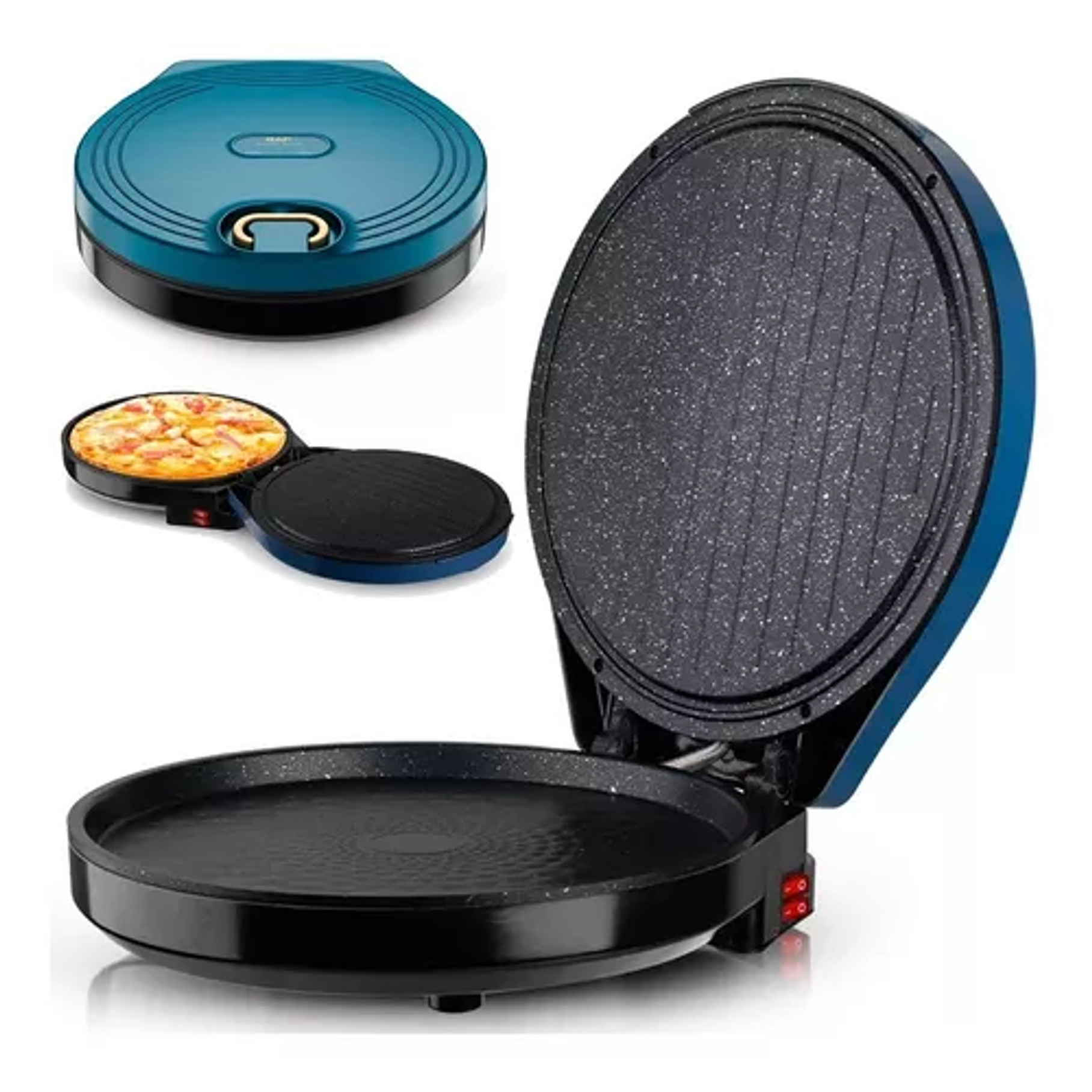 Horno Sarten Doble Electrico Multiuso Pizza Panquequera Pan 2