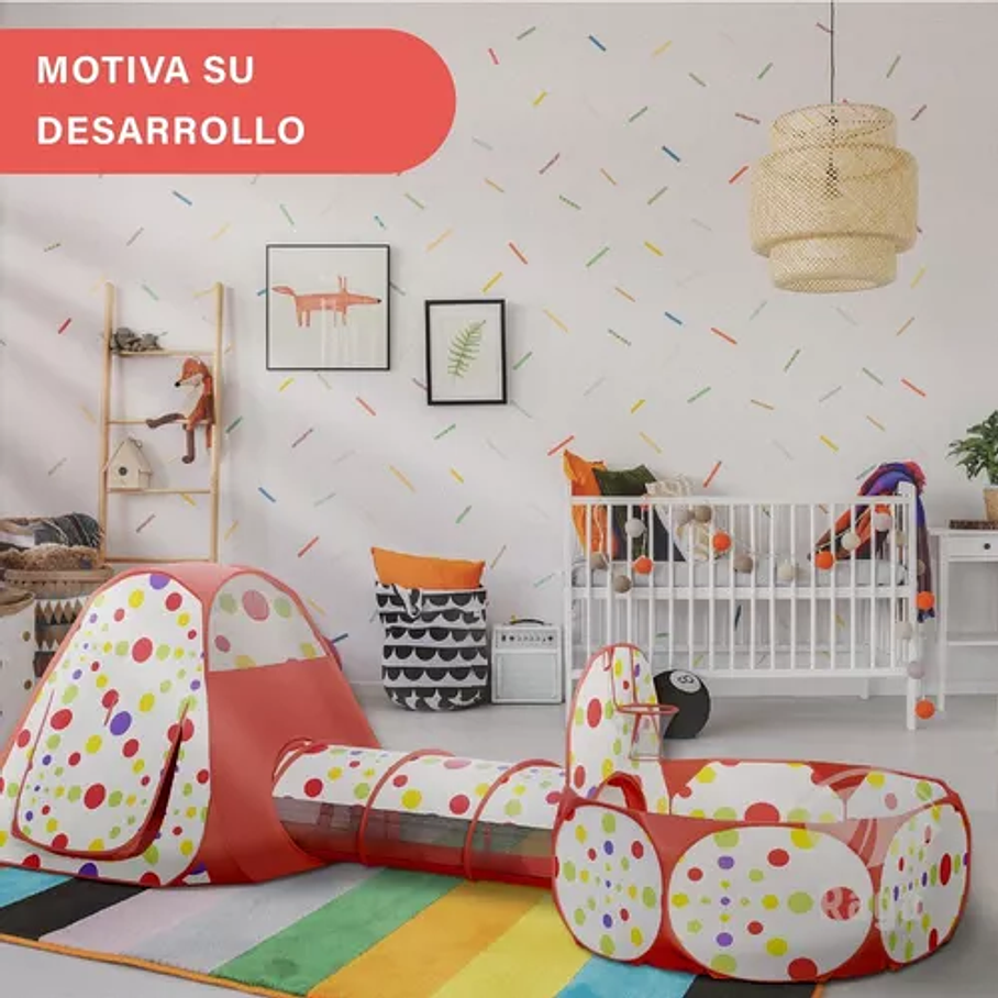 Carpa Piscina para Pelotas Plegable Para Niños Rojo 2