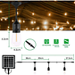  Guirnalda Panel Solar Con 10 Ampolletas Led 10 Metros Luces  - Miniatura 2