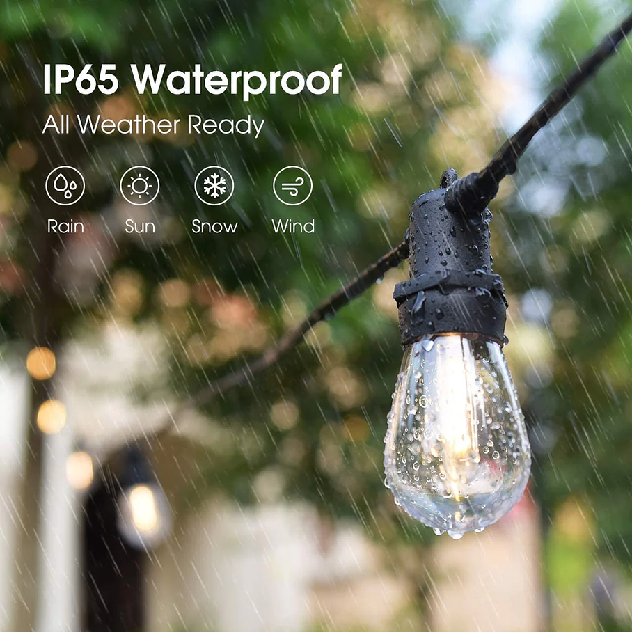  Guirnalda Panel Solar Con 10 Ampolletas Led 10 Metros Luces  4