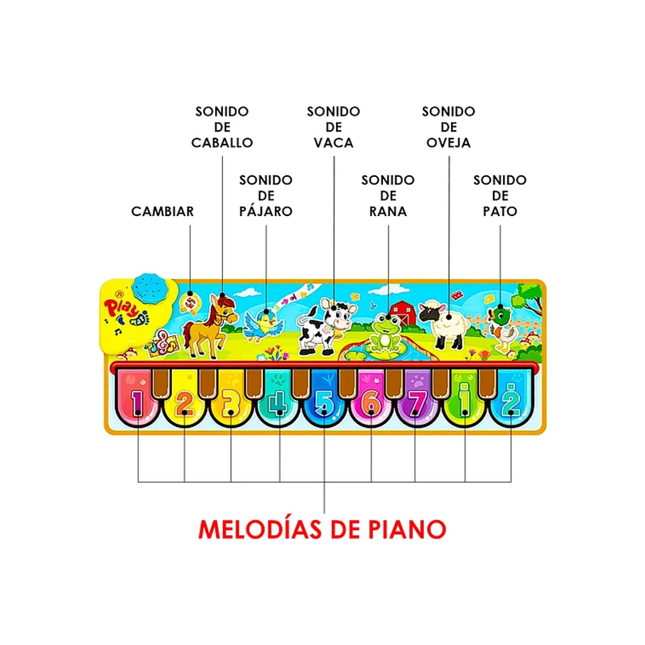 Alfombra Piano Touch Musical 108x35cm Juguete Musical 3