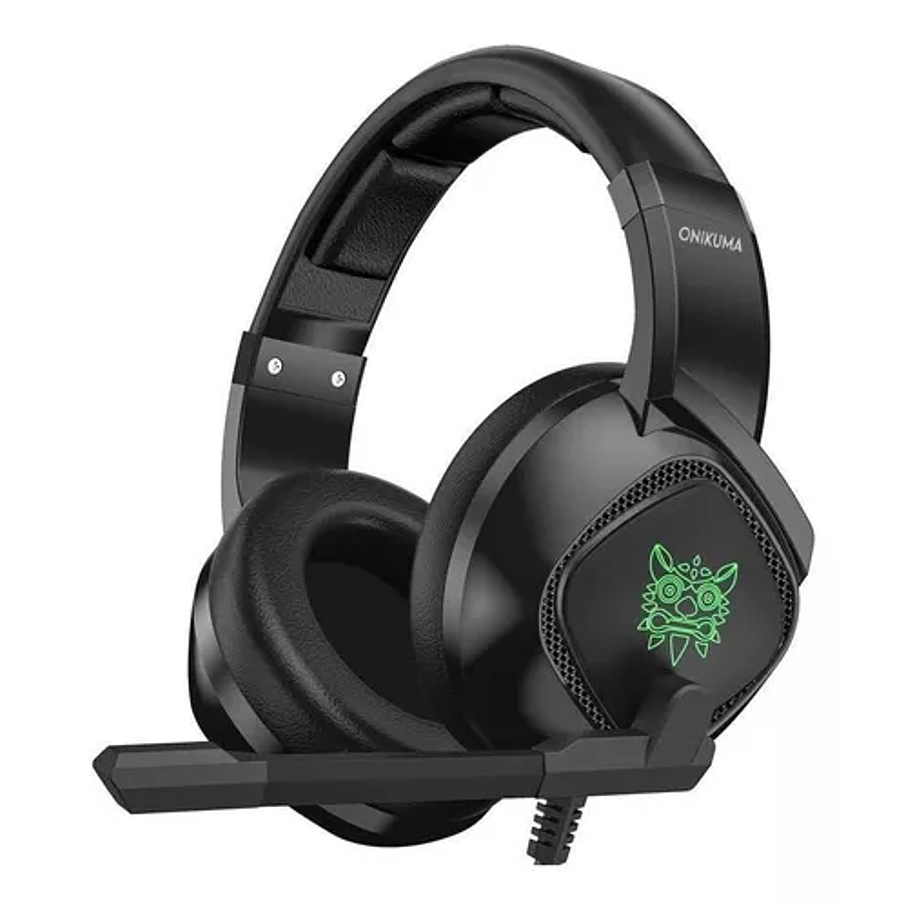 Audífonos Gamer Onikuma K19 Negro Con Luz Rgb Led 1
