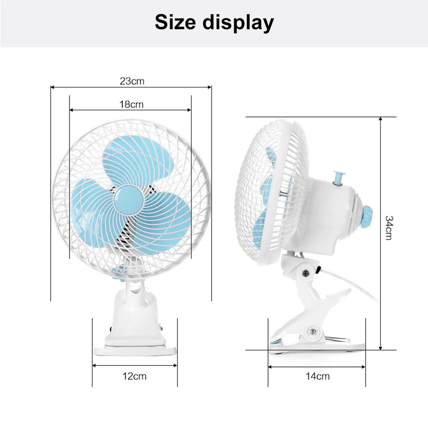 Mini Ventilador Giratorio  Portatil Sobremesa Pinza 2