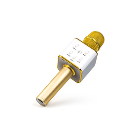 Micrófono Inalámbrico Karaoke Blanco Dorado