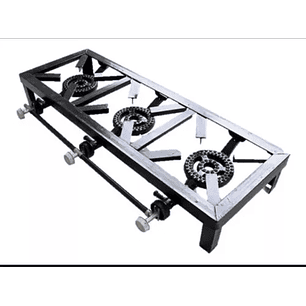 Cocina Cocinilla 3 Platos Manguera Y Abrazaderas Regulador