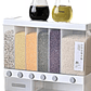 Dispensador Pared Mesa 6 Espacios Granos Cereal Arroz Pasta - Miniatura 4