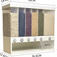 Dispensador Pared Mesa 6 Espacios Granos Cereal Arroz Pasta - Miniatura 3